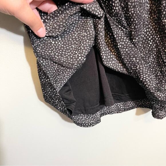 H&M Women's Black Polka Dots V-Neck Long Sleeve Cinched Baby Doll Dress Size 8 - Picture 13 of 16